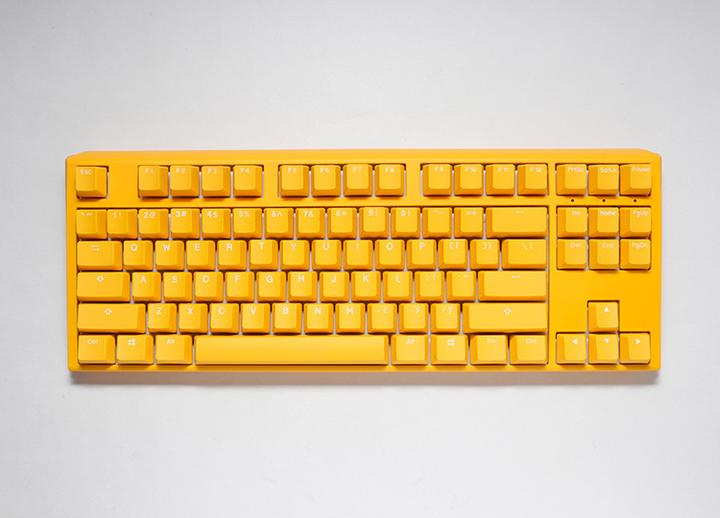Actual product image Ducky One 3 Yellow TKL gaming keyboard, RGB LED - MX-brown (DE, Cable)
