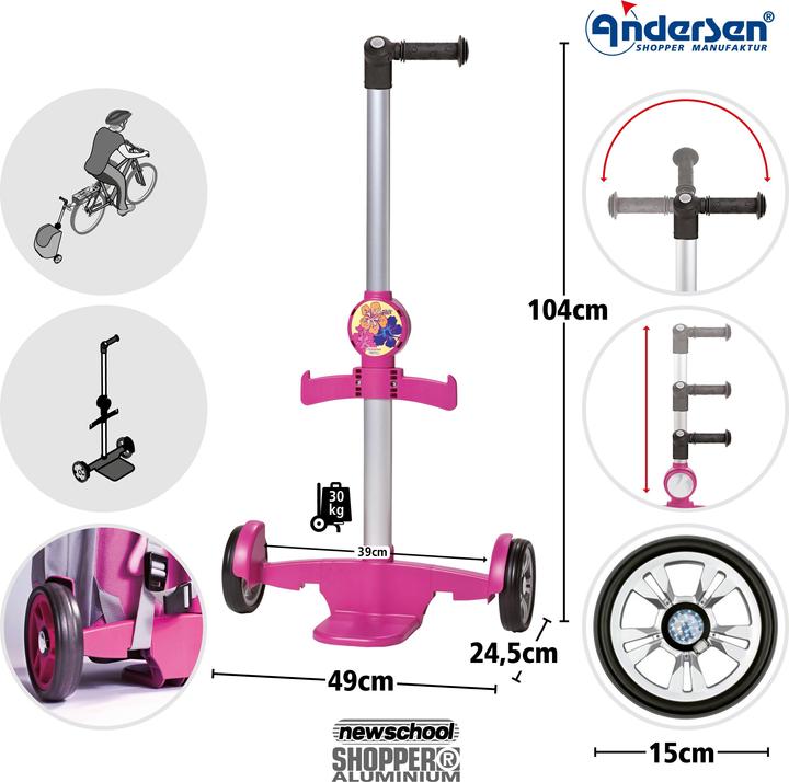 Actual product image Andersen NewSchool Shopper pink