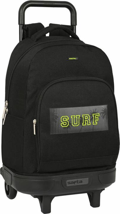 Safta Schulrucksack mit Rädern Surf Schwarz (33 x 45 x 22 cm) (22 l)
