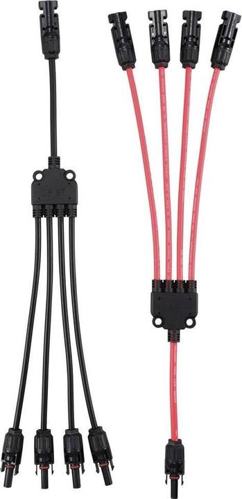 Image du produit Tru Components Je 1x Verteiler Y Solarstecker Stecker auf 4x Buchse + Buchse auf 4x Stecker TC- (Fiche solaire)