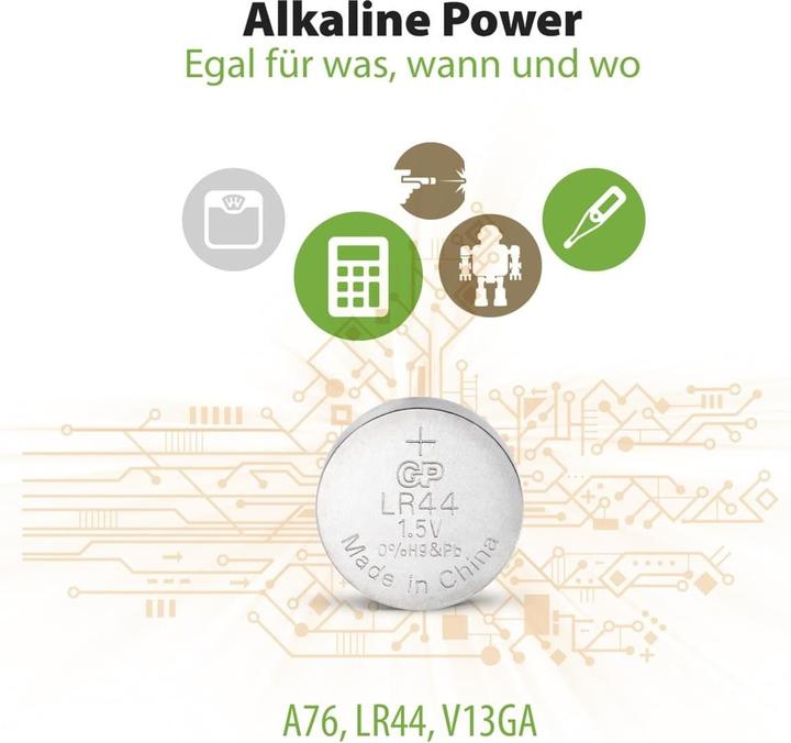 Produktbild GP Batteries Alkaline (10 Stk., LR44, 105 mAh)