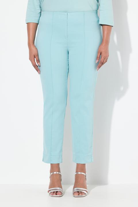 Image du produit Ulla Popken Pantalon avec passepoil et taille élastique. Coupe ajustée avec fente sur le bas de jambe. (48)