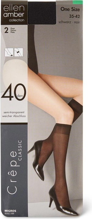 Image du produit Ellen Amber Mi-Bas Pour Dames Crêpe (40 DEN)