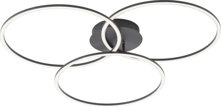 Just Light IVANKA LED Deckenleuchte Warmweiss 12W 3-fach Schwarz/Weiss 14539-18 (1500 lm)