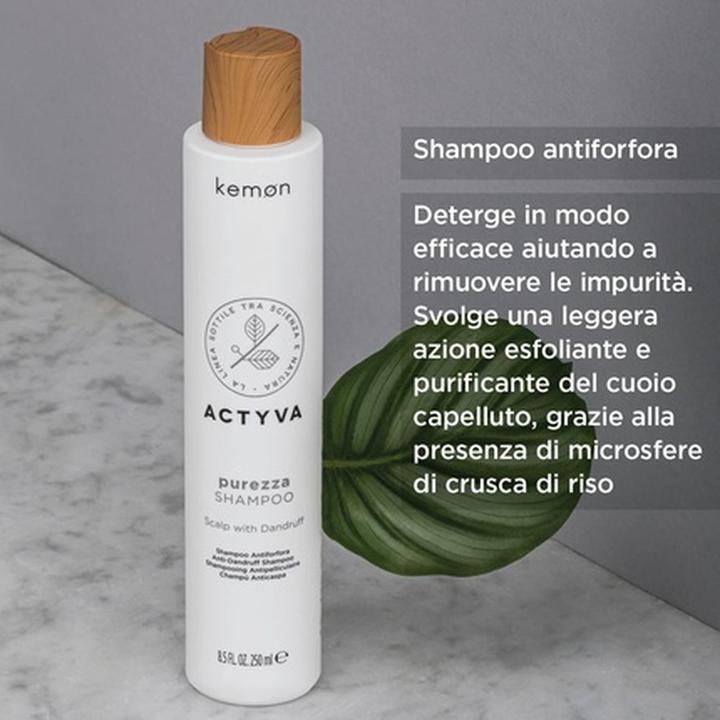 Produktbild Kemon - Actyva Purezza Shampo Scalp With Dandruff anti-dandruff shampoo 250ml (250 ml, Flüssiges Shampoo)