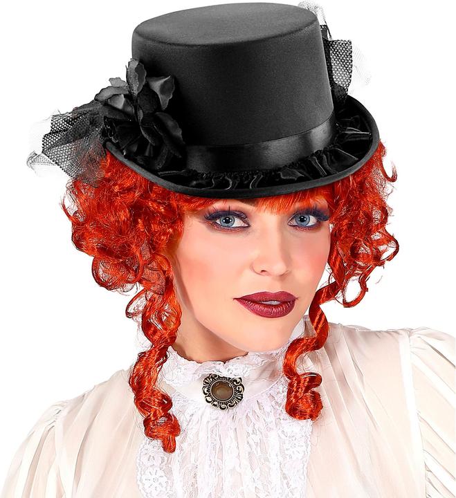 Immagine prodotto Widmann Cappello a cilindro con rosa nera e tulle di feltro