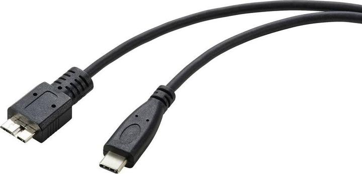 Actual product image Renkforce USB 3.2 Gen 1 (USB 3.0) adapter cable (1x USB-C® plug - 1x USB 3.2 G (0.50 m, USB 3.2 Gen 1, 4.50 W)