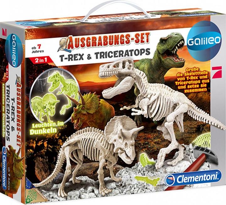 Produktbild Clementoni Ausgrabungset T-Rex& Triceratop