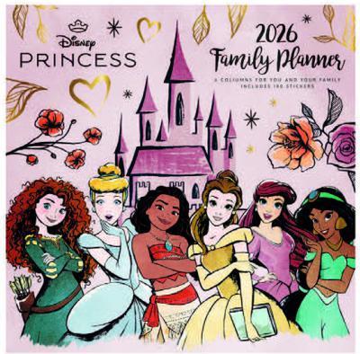 Produktbild Pyramid Disney Princess Calendar Family Planner w/Stickers 2026 (30 x 60 cm)