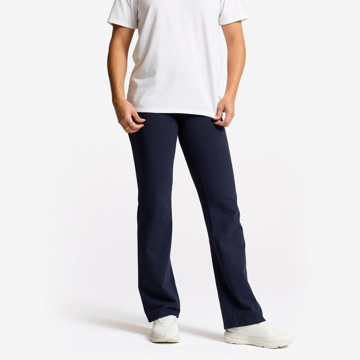 Domyos Leggings Damen ausgestelltes Bein Baumwolle