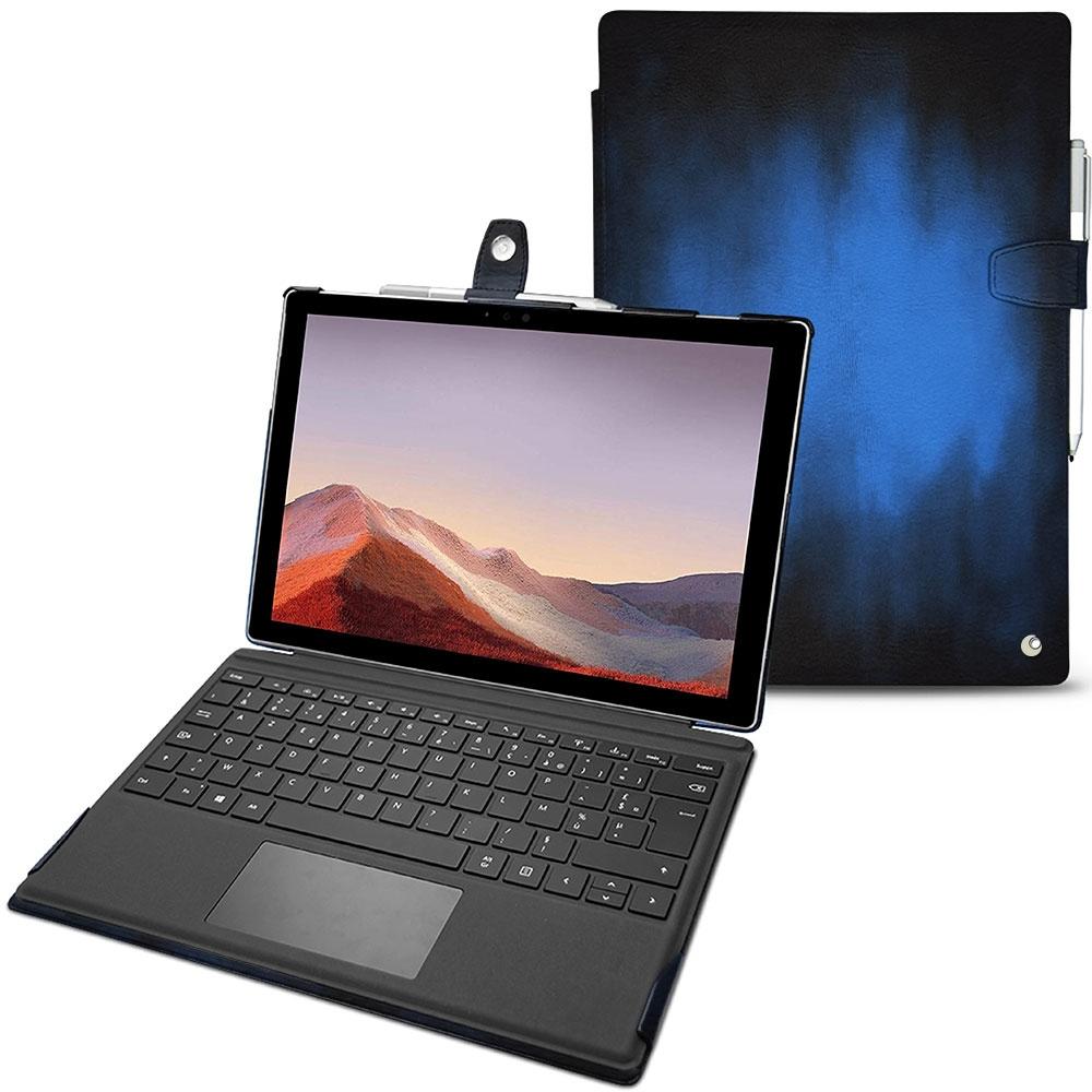 Thumbnail - Noreve Lederschutzhülle (Microsoft Surface Pro 7), Tablet Hülle, Blau