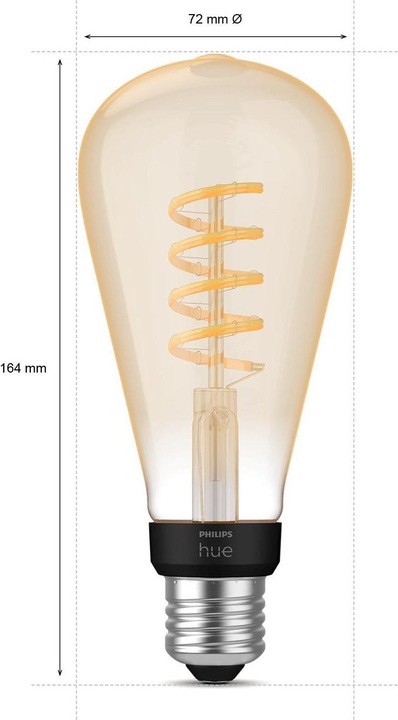 Actual product image Philips Hue Philips E27 Single Pack Giant Edison (E27, 7 W, 550 lm, 1 x, G)