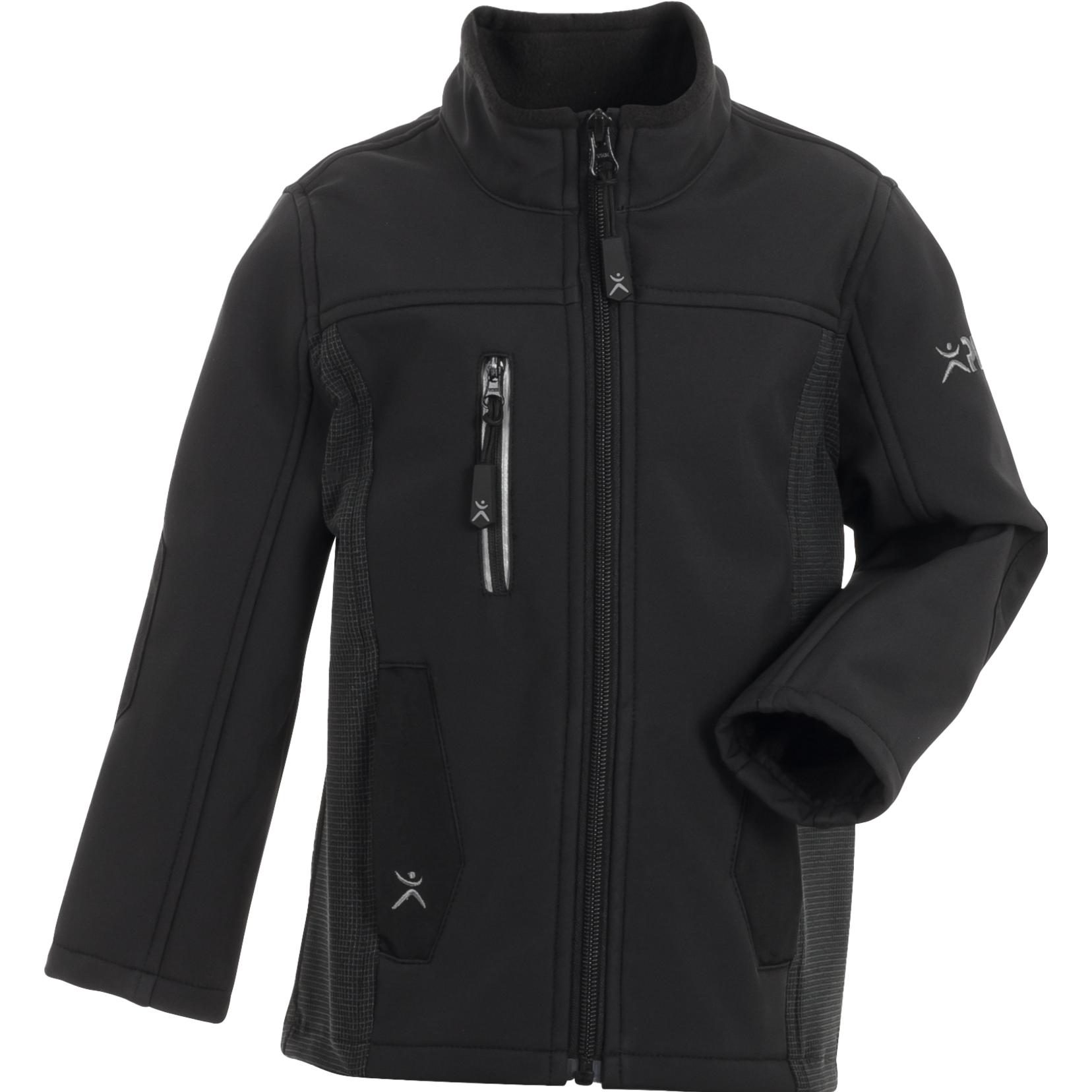 Planam, Giacca da lavoro, Giacca softshell da bambino Norit nera taglia 98/104 (104)
