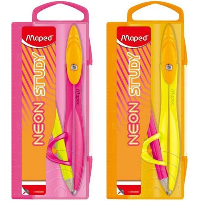 Maped Study Neon Kompass + Bleistift, Compasso, Multicolore