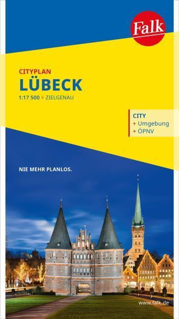 Actual product image Falk City map Lübeck 1:17,500