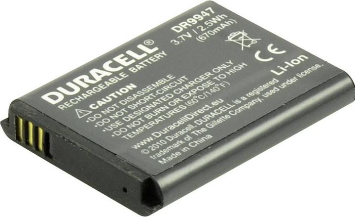 Actual product image Duracell Li-Ion battery 670 mAh for Samsung BP70A (Camera battery)