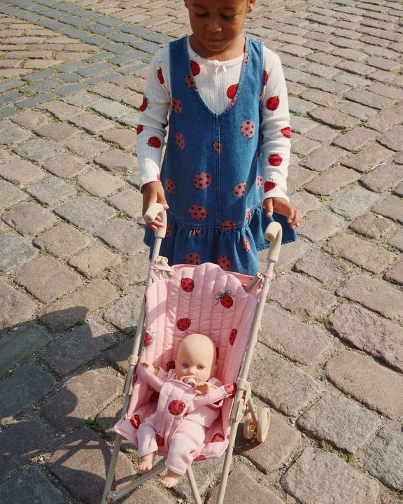Actual product image Konges Slojd Exclusive: Ladybug Glitter doll's pram