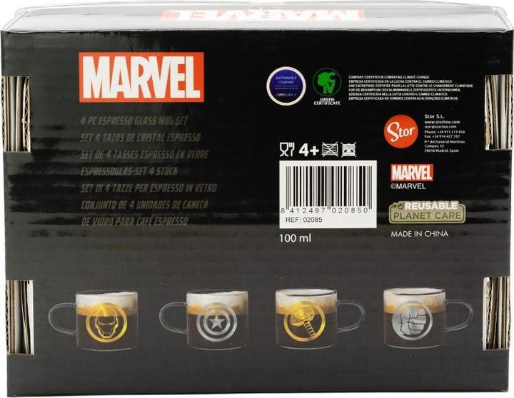 Produktbild Stor Set Expresso 4 Verres Marvel (100 ml, 4x)