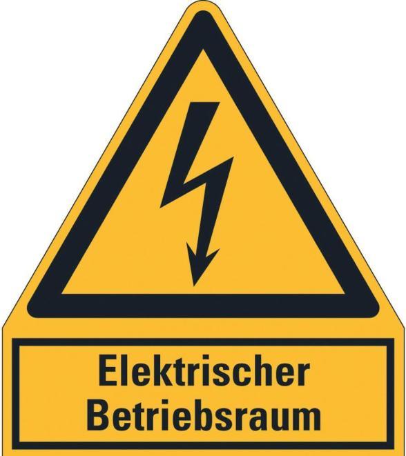 172897 Warnschild HEIN 172897 El.Betr.raum Folie 240x210mm