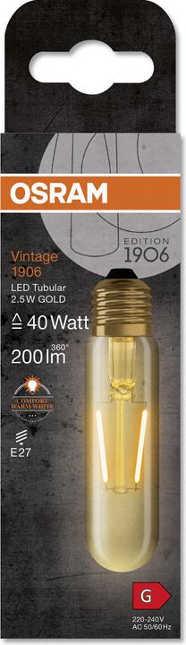 Produktbild Ledvance LED-Vintage-Lampe (E27, 2.50 W, 200 lm, 4 x, G)