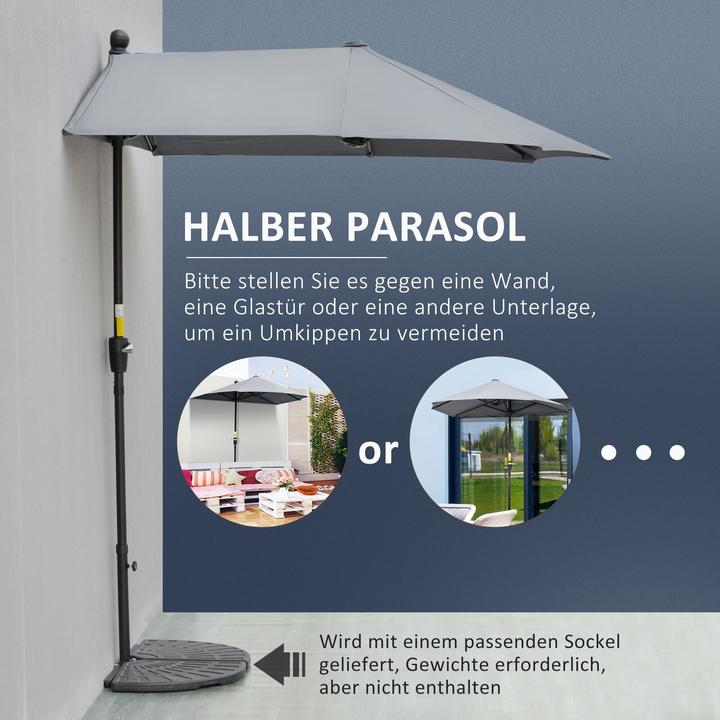 Actual product image Outsunny Parasol Waterproof, UV-resistant (2 m)
