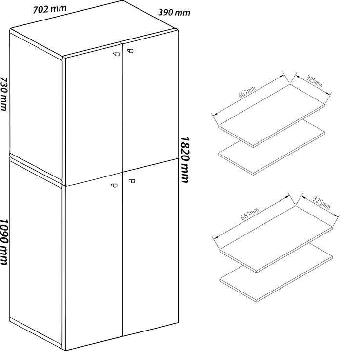 Immagine prodotto VCM Lona (70 x 40 x 184 cm)