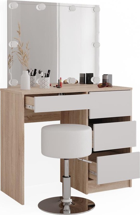 Produktbild Vicco Sherry mit Hocker und Beleuchtung (90 x 75 x 40 cm)