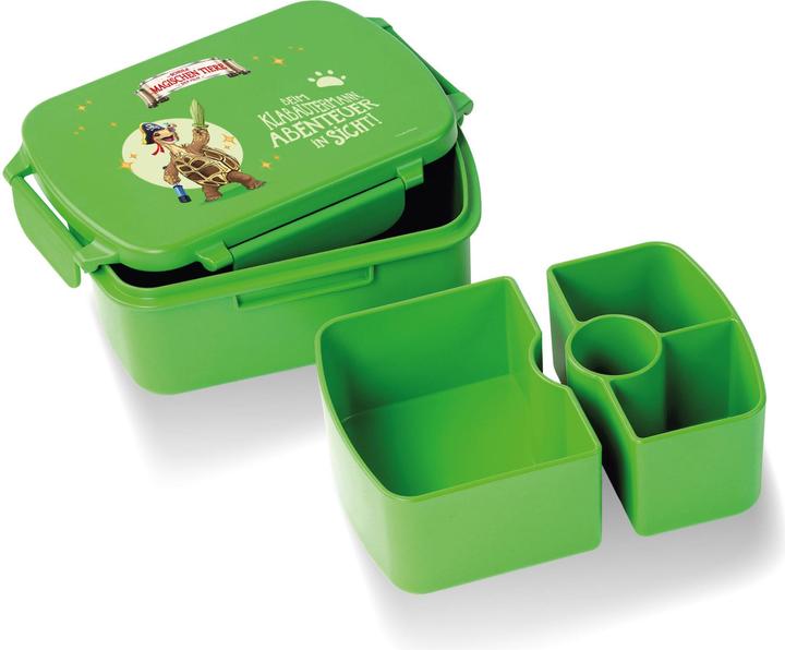 Produktbild Awave Die Schule der Magischen Tiere Brotdose Snackbox, aus rPET | grün, Henrietta