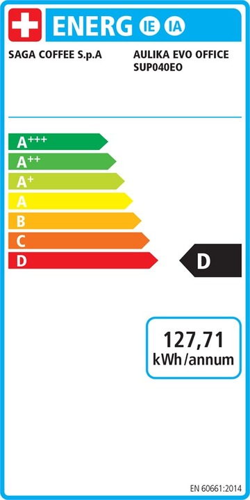 Energie-Label Saeco Aulika EVO Office