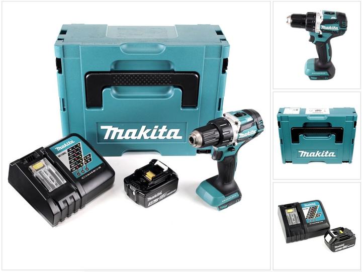 Actual product image Makita DDF 484 RF1J cordless drill driver brushless 18V 54Nm + 1x battery 3,0Ah + charger in Makpac (Rechargeable battery operated)