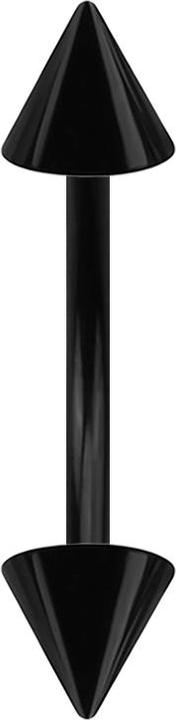 Immagine prodotto Star Piercing Micro Banana nero con due coni (Acciaio chirurgico 316L, senza ottone)