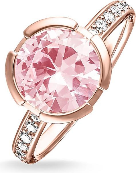 Immagine prodotto Thomas Sabo Anello con zirconi rosa placcato oro TR2037-633-9 (52, 925 Argento)