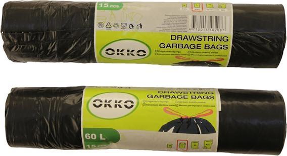 Actual product image Okko Garbage Bags Ds 60L 15Pcs (15x, 60 l)