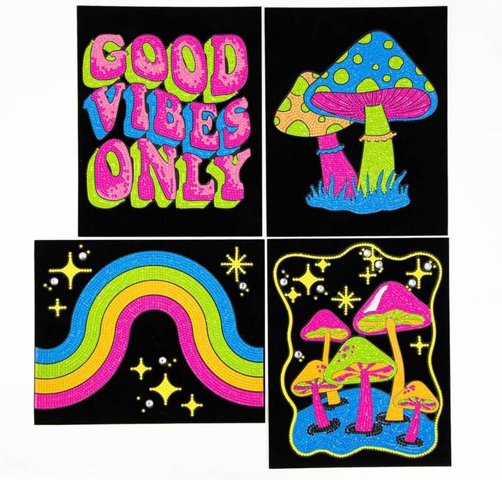 Actual product image Diamond Dotz Neon Flock Diamant-Malset für Erwachsene