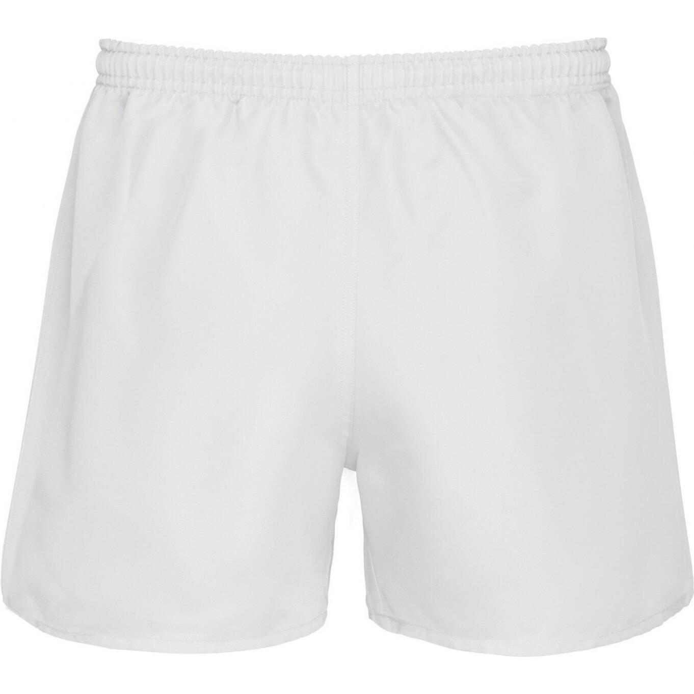 Proact, Herren, Sporthose, Kurze Rugby-Hose (L), Weiss, L