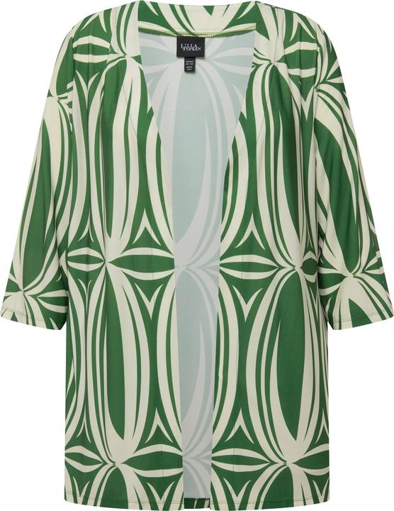 Immagine prodotto Ulla Popken Shirtjacke, grafischer Druck, A-Linie, 3/4-Arm (42, 44)