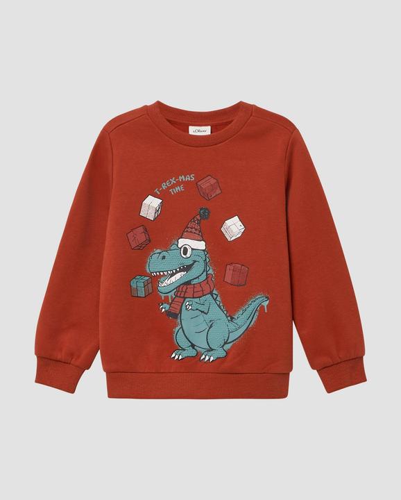 Produktbild s.Oliver Sweatshirt Kuscheliges Sweatshirt mit X-Mas-Frontprint (140)
