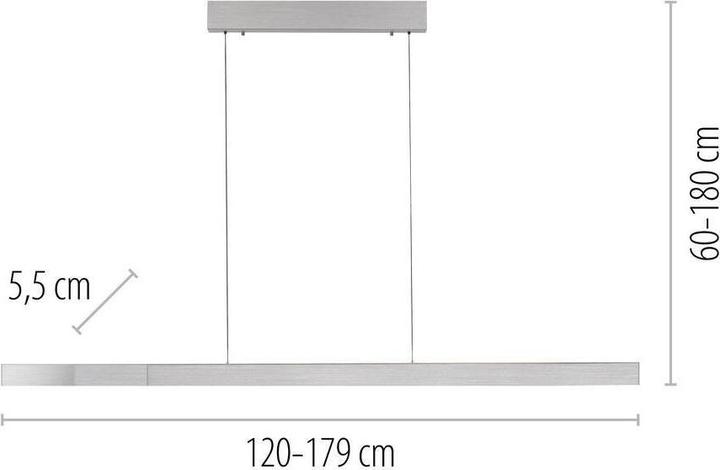 Produktbild Paul Neuhaus LED Pendellampe ADRIANA SQUARE ausziehbar höhenverstellbar Up&Down Licht (9600 lm)