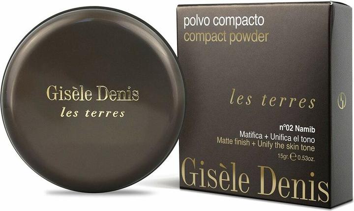 Actual product image Gisele Denis GISÈLE DENIS Les Terres N02 Namib Compact Powder High Coverage Face Care 15g No. 2 Namib (No. 2 Namib)