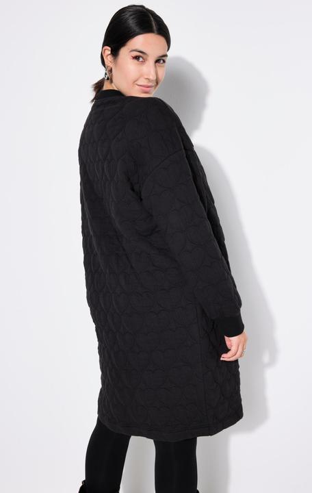 Actual product image Studio Untold Damen grosse Grössen Sweat-Minikleid, oversized, HEART-Stepp schwarz 42+ 838286100-42+ (42, 44)