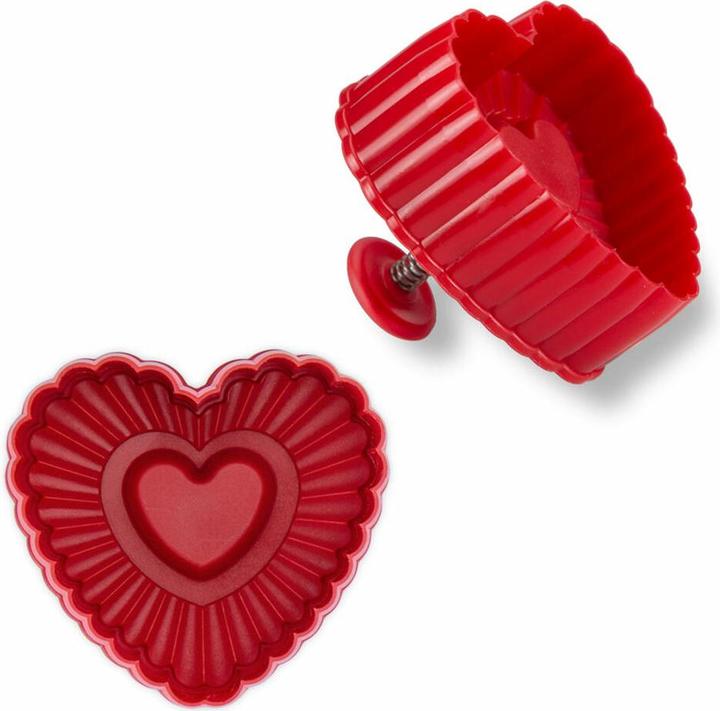 Actual product image Städter Cookie Cutter with Ejector Heart Curled