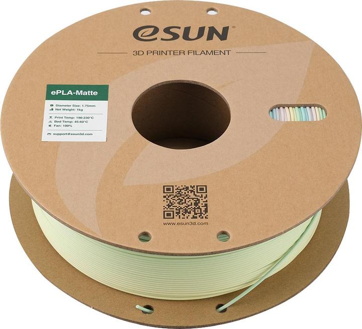 Image du produit eSUN Filament PLA Mat Arc-en-ciel 1.75mm 1000g (PLA, 1.75 mm, 1000 g, Multicolore)