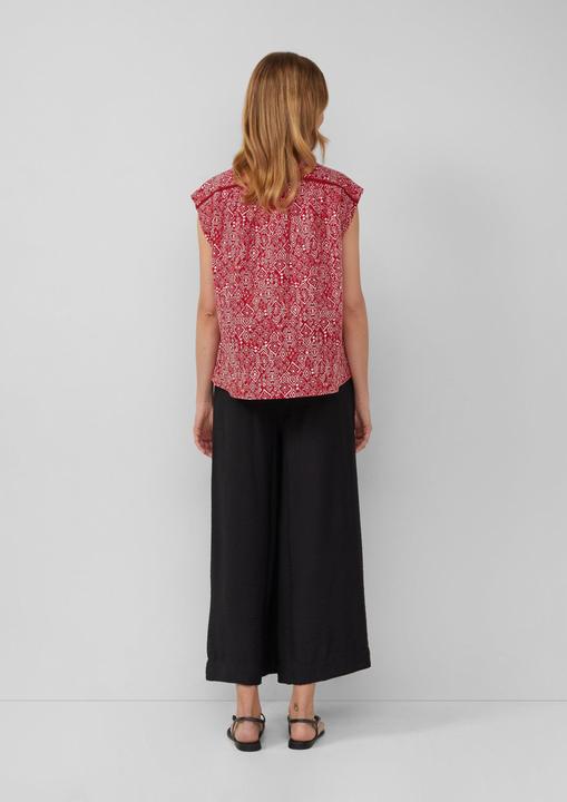 Immagine prodotto s.Oliver Bluse Weites Blusentop mit Raffung und Spitzen-Detail (36)