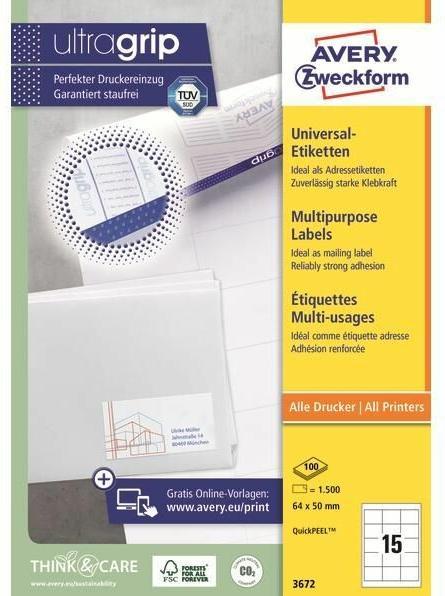 Produktbild Avery Universal-Etiketten