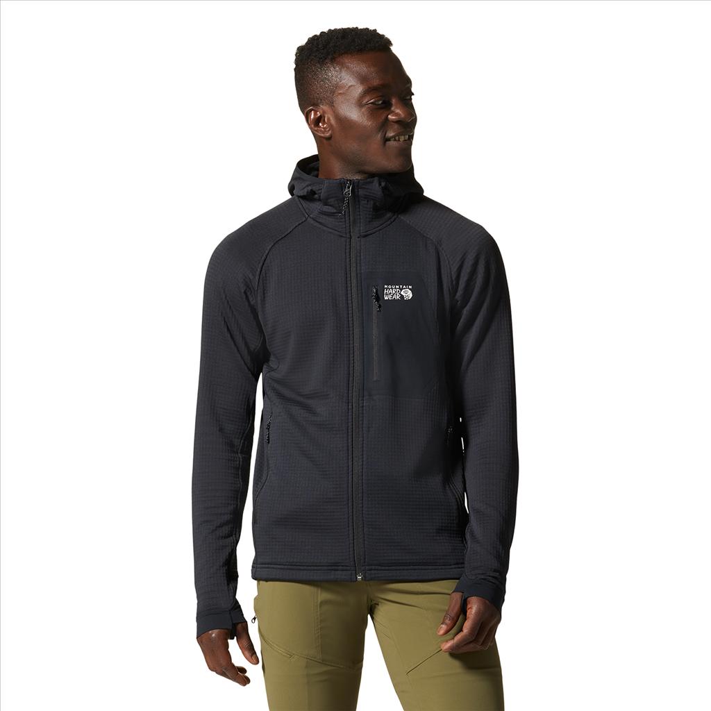 Thumbnail - Mountain Hardwear, Herren, Jacke, M Polartec Power Grid Full Zip Hoody (XXL), Schwarz, XXL