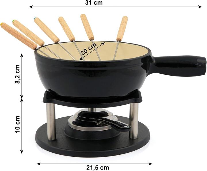 Image du produit BBQ-Toro Set de caquelons à fondue (Fondue bourguignonne, Fondue au fromage, Fondue chinoise, Fondue au chocolat)