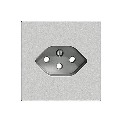 Actual product image Feller EDIZIO DUE cover set socket 1xT13 silver