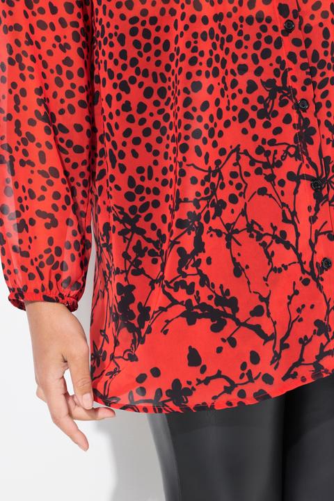 Produktbild Miamoda Bluse, A-Linie, Chiffon, Punkte/floral (44)