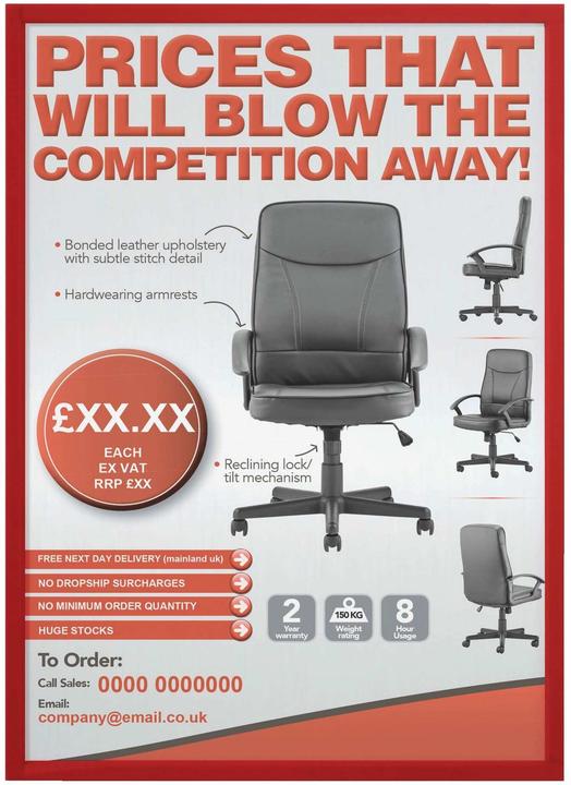 Produktbild Franken Magnet-Tasche FRAME IT X-tra!Line, DIN A3, grau Dokumentenhalter, transparent, magnetisch, Hartfolie (A3, 1x)