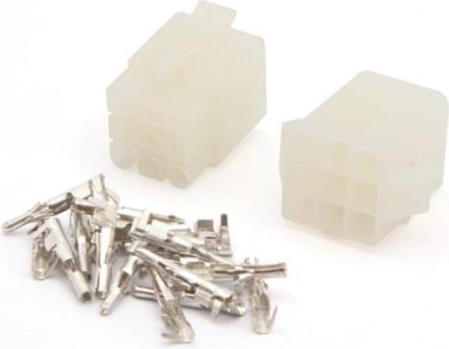 Actual product image Velleman WIRE TO WIRE CONNECTOR SET 6.2mm / 3 x 3 POLES